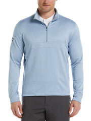 Waffle 1/4 Zip Golf Pullover (Lt Mountain Spring Htr) 