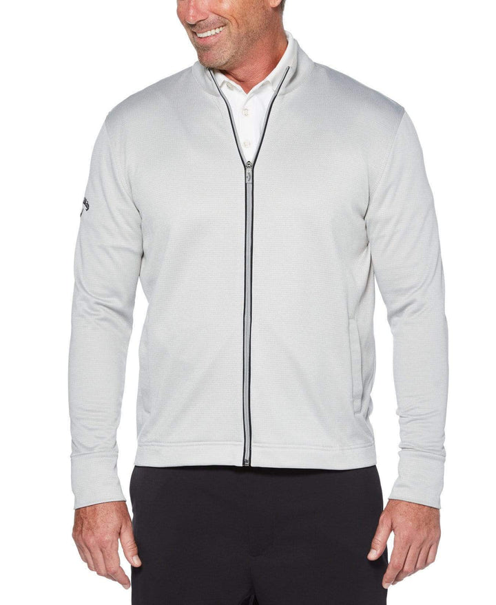Mens Waffle Fleece Performance Jacket Jackets High Rise Heather / XXXL