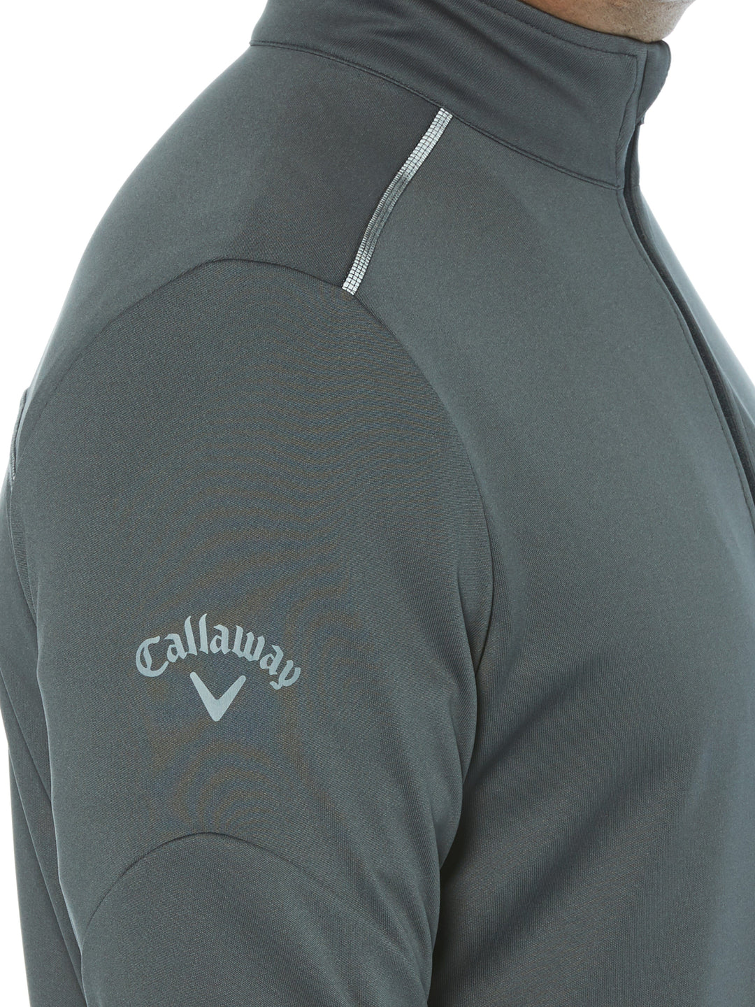 Mens Water Repellent 1/4 Zip Mock (Iron Gate) 