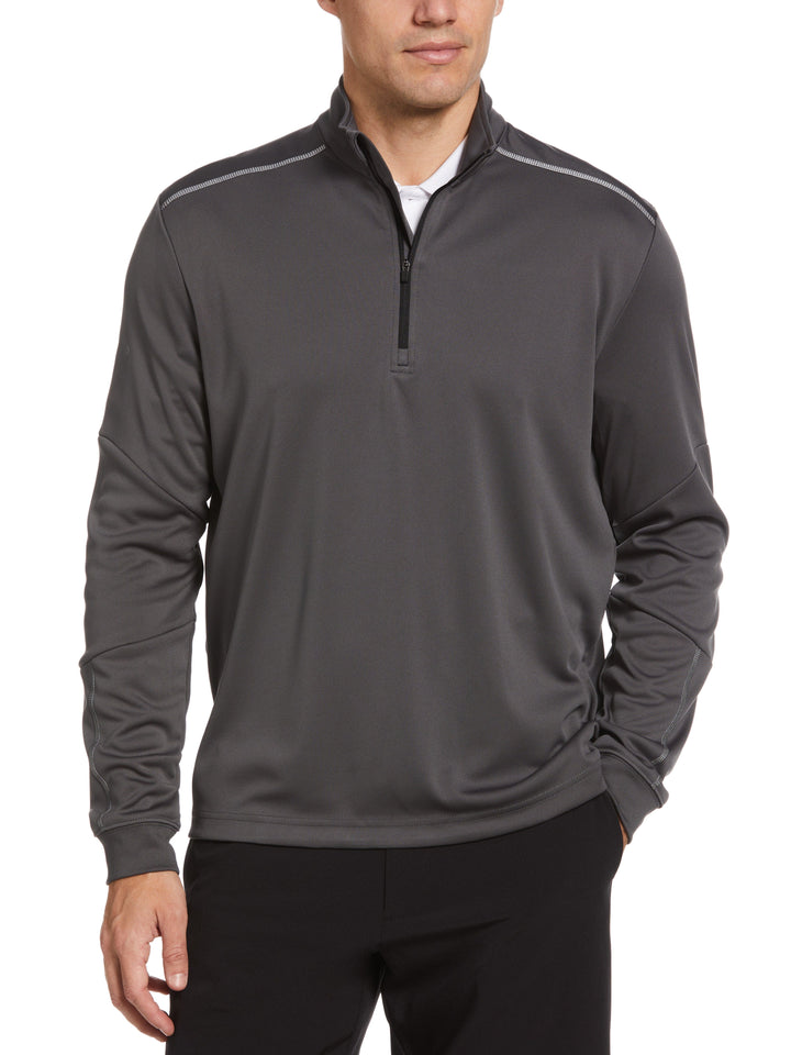 Mens Water Repellent 1/4 Zip Mock (Iron Gate) 