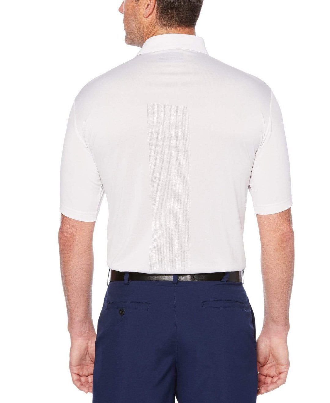 Mens Yarn Dyed Color Block Raglan Polo Polos Bright White / M