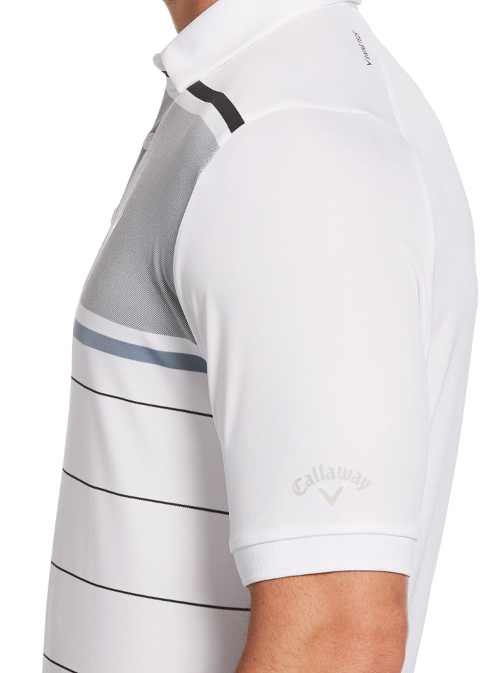 Mens Yarn Dyed Engineered Oxford Chest Block Swing Tech Polo-Polos-Callaway