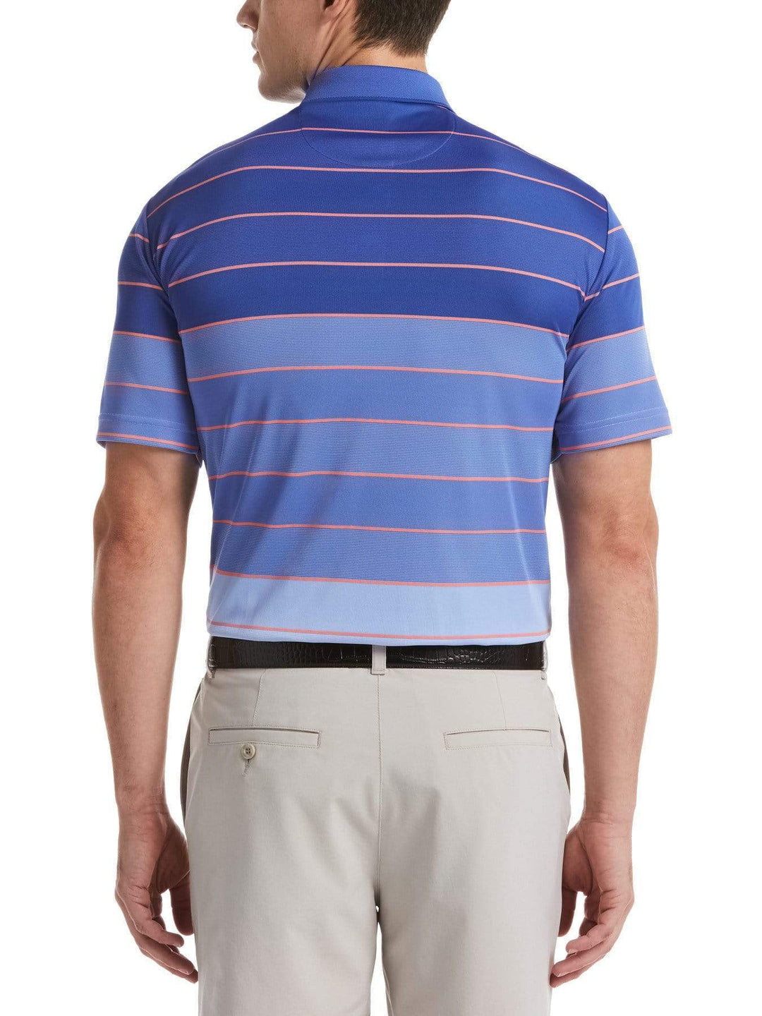 Mens Yarn Dyed Engineered Oxford Stripe Polo-Polos-Callaway Apparel