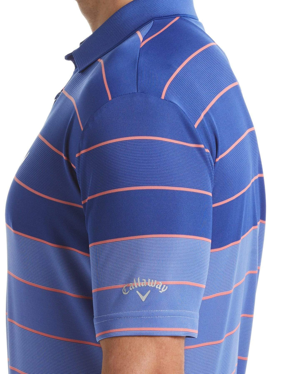 Mens Yarn Dyed Engineered Oxford Stripe Polo-Polos-Callaway Apparel