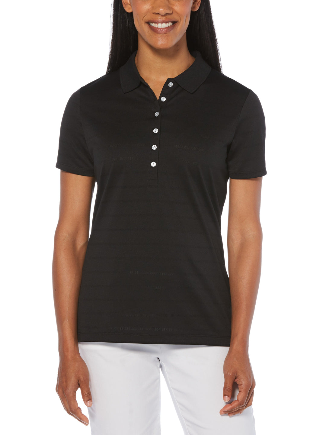 Opti-Vent Open Mesh Polo (Black) 
