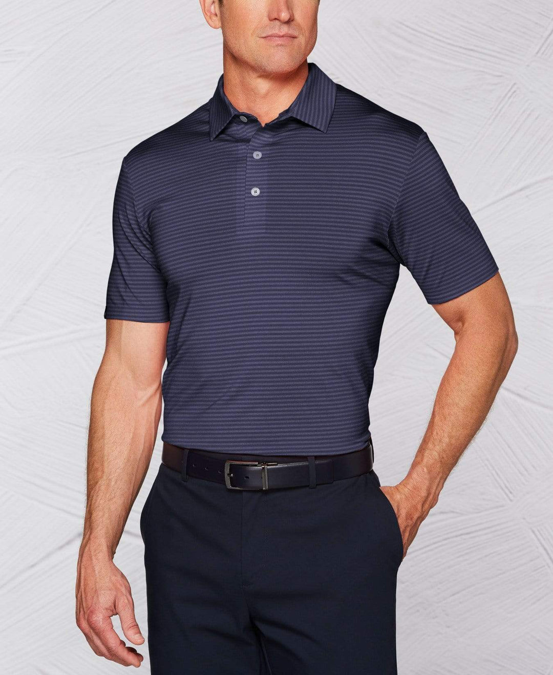 Tour Authentic Fine Striped Polo Polos Peacoat / L