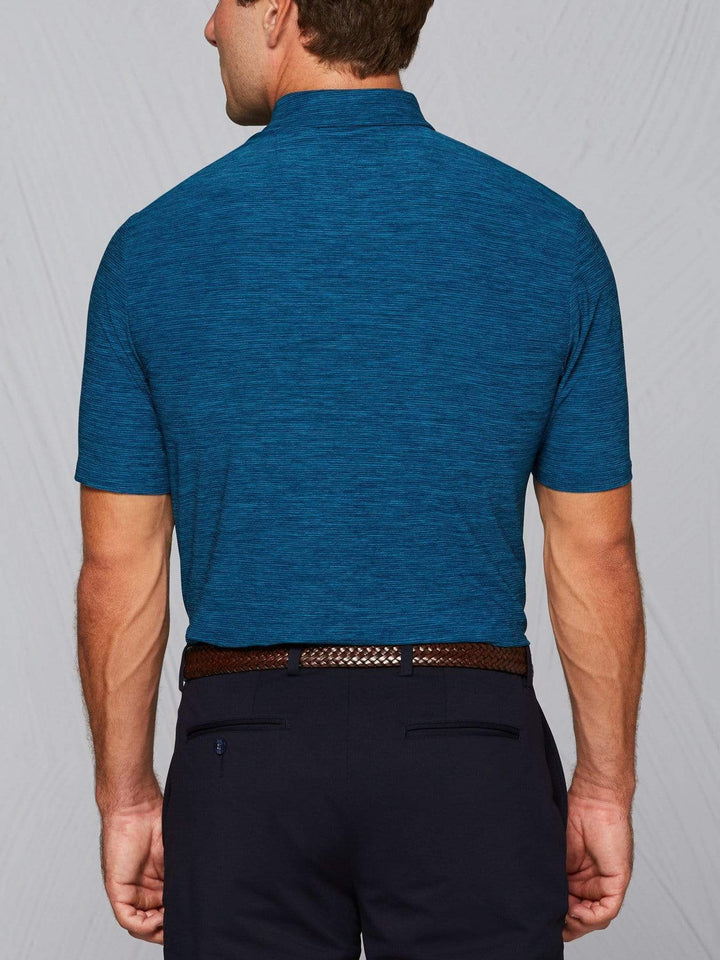 Tour Authentic Heather Striped Polo-Polos-Poseidon Heather-S-Callaway