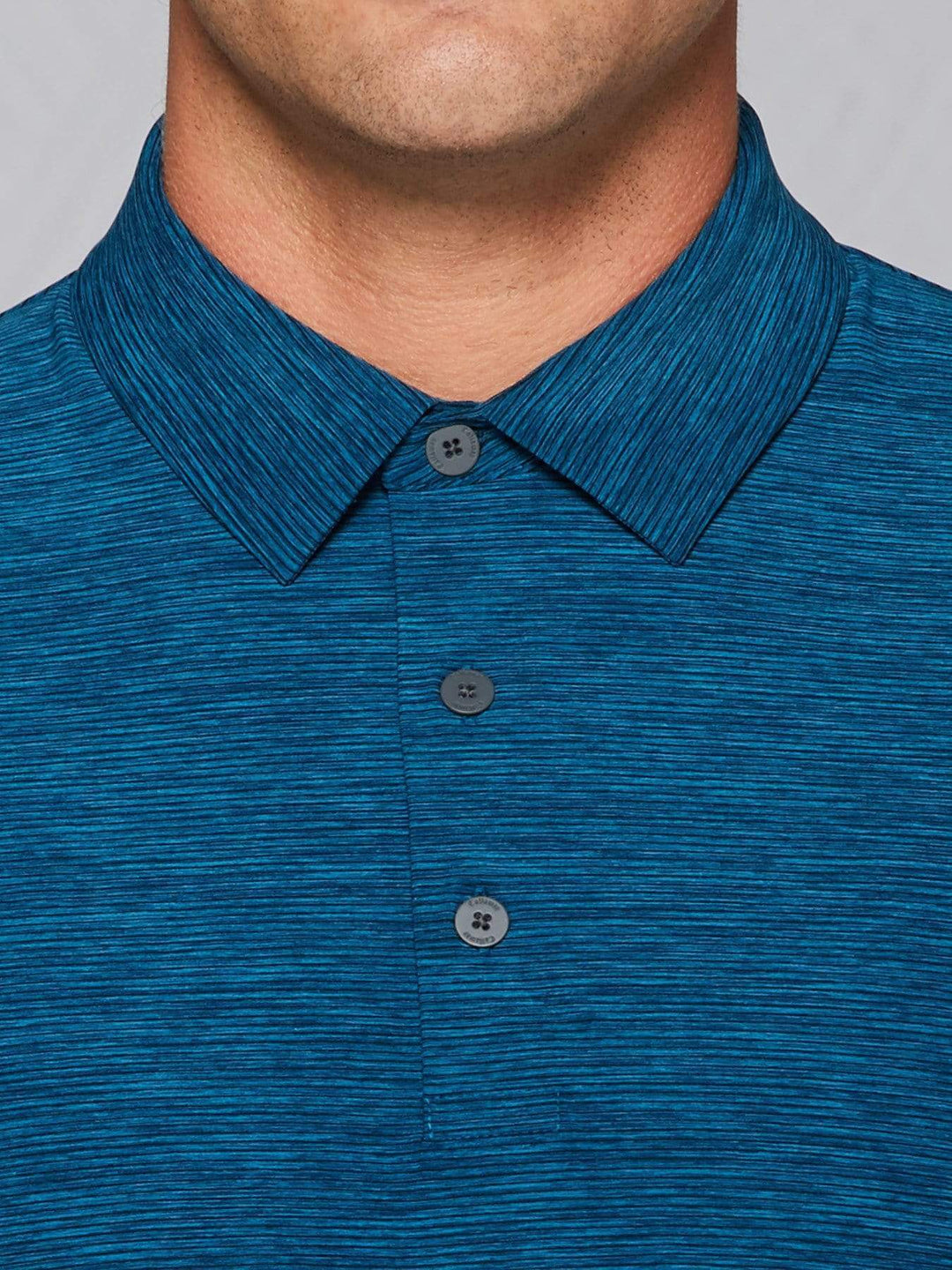 Tour Authentic Heather Striped Polo-Polos-Poseidon Heather-S-Callaway