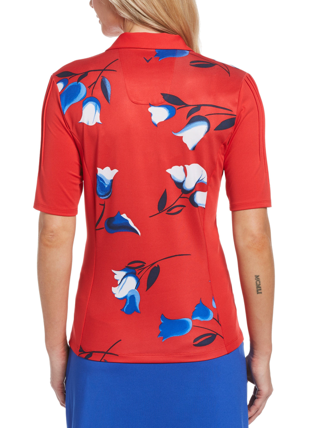 Womens Allover Floral Print Sun Protection Golf Polo-Polos-Callaway