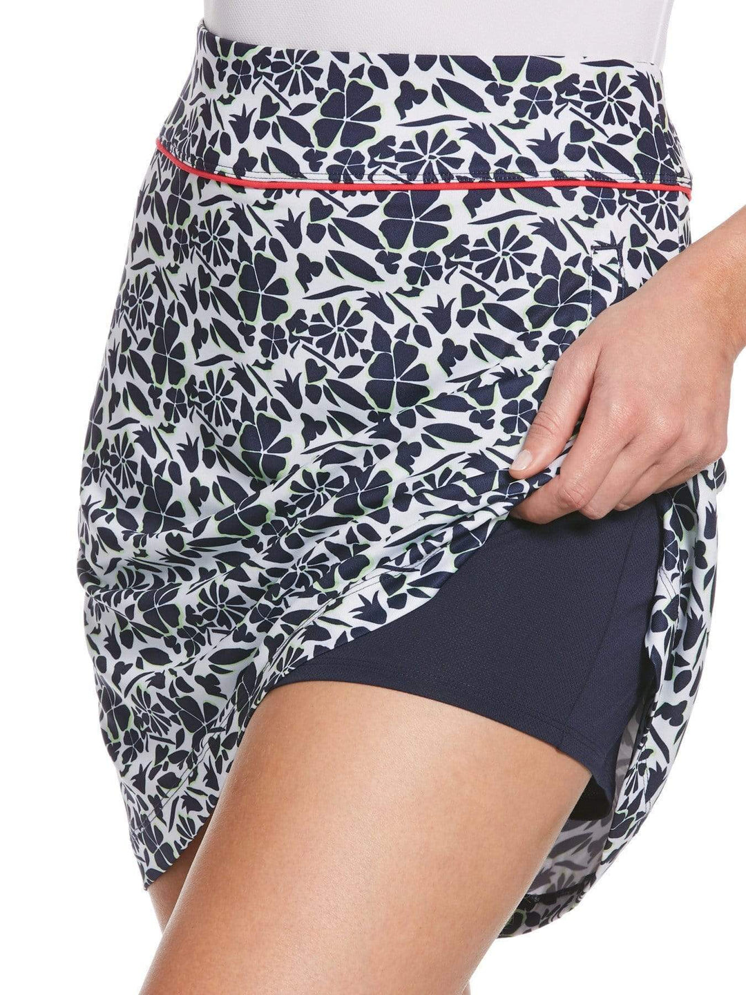 Womens Allover Tropical Floral Print Skort-Skorts-Callaway Apparel