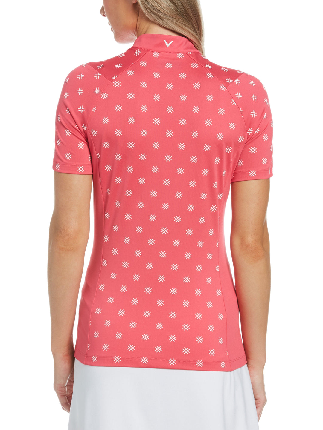 Womens Chevron Floral Print Golf Shirt-Polos-Callaway