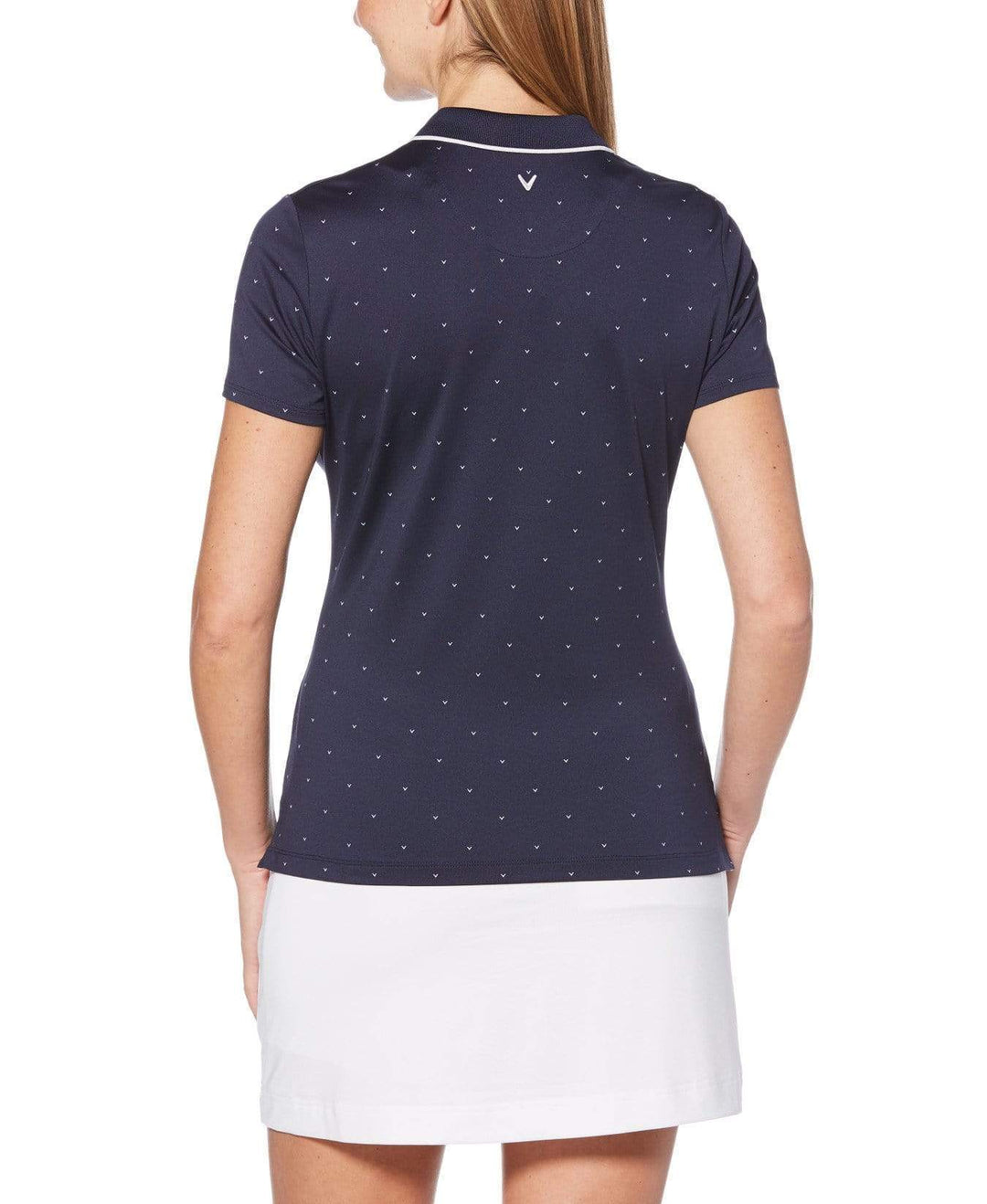 Womens Chevron Polka Dot Polo Polos