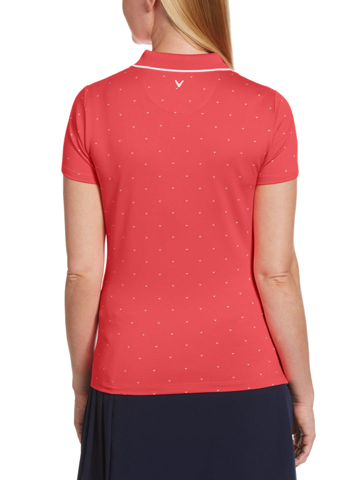 Womens Chevron Polka Dot Polo-Polos-Callaway