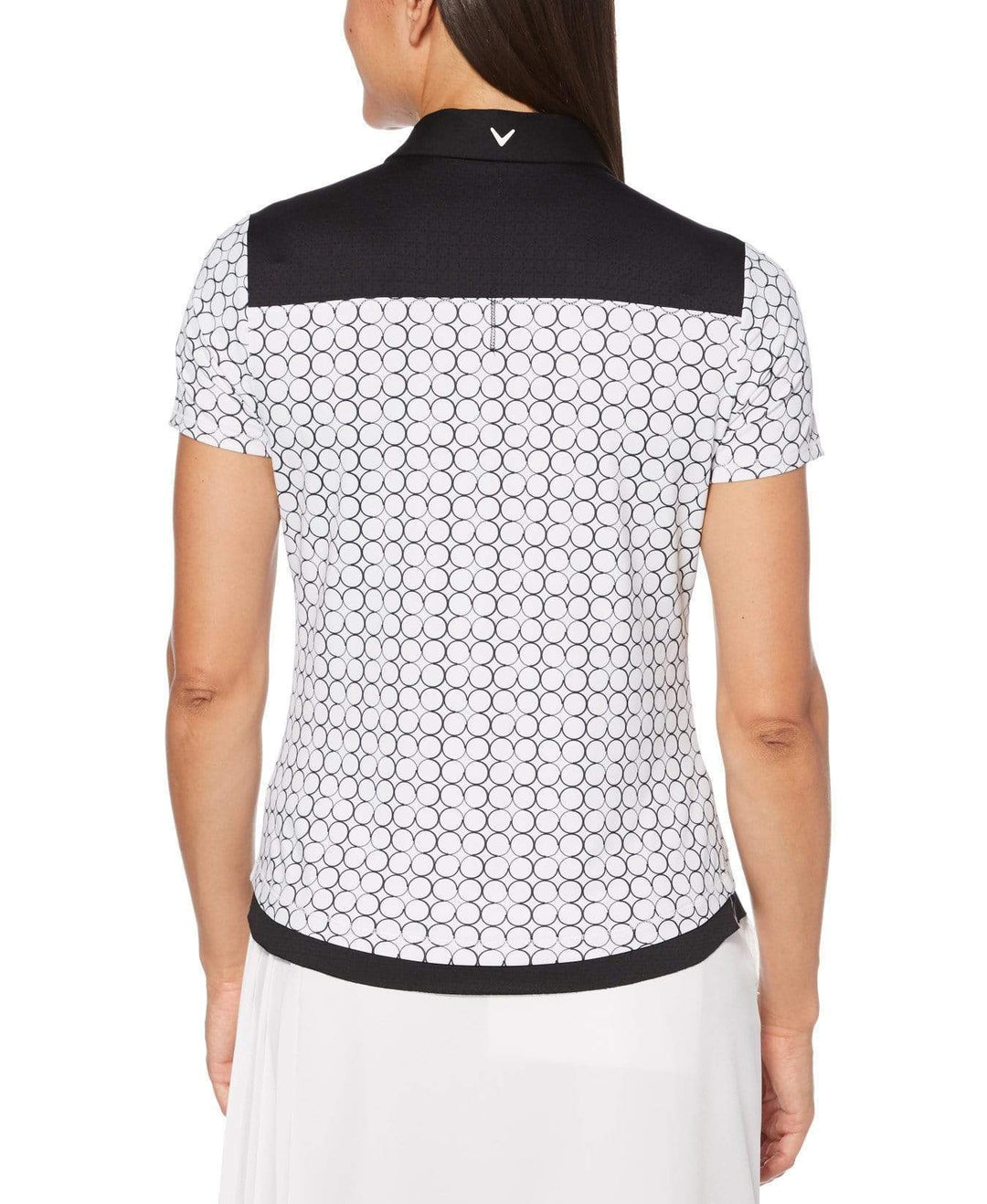 Womens Circular Print Polo Polos