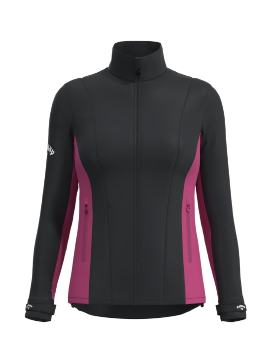 Womens Color Block Waterproof Golf Jacket-Jackets-Caviar-S-Callaway