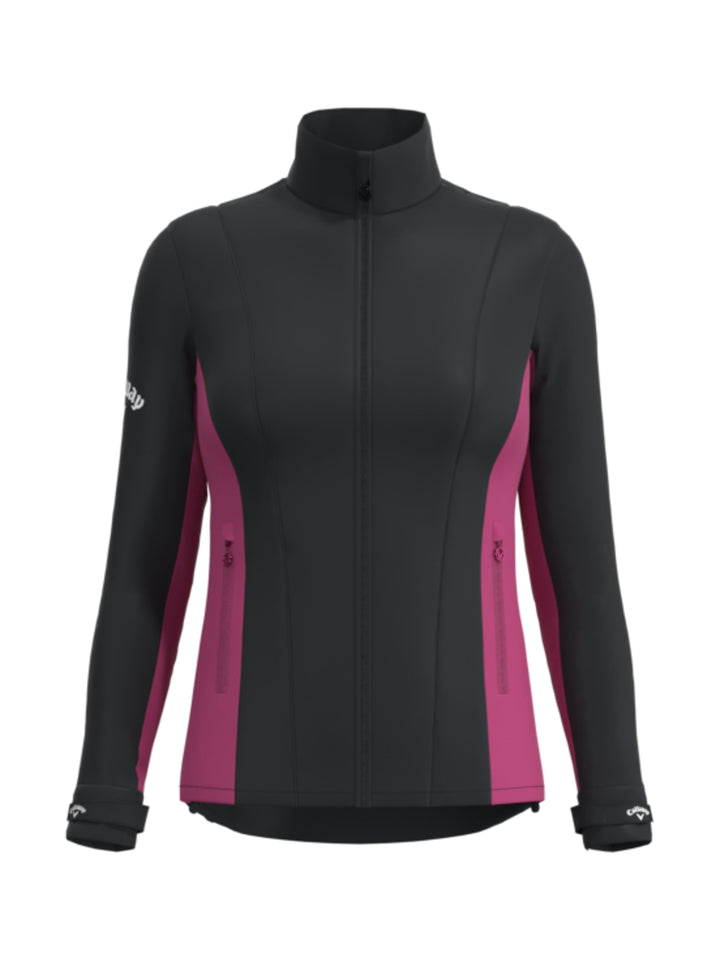Womens Color Block Waterproof Golf Jacket-Jackets-Caviar-S-Callaway