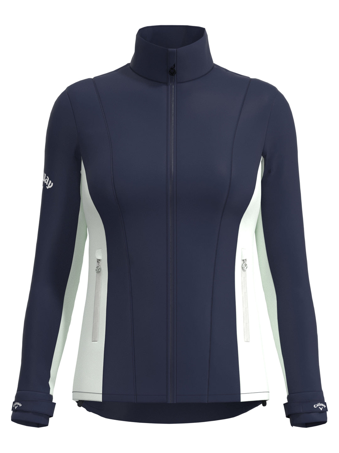 Womens Color Block Waterproof Golf Jacket-Jackets-Peacoat-XL-Callaway