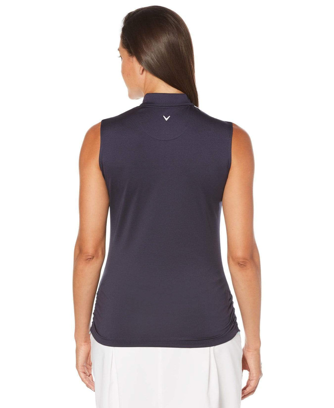 Womens Color Block Mock Polo Polos Peacoat / XL