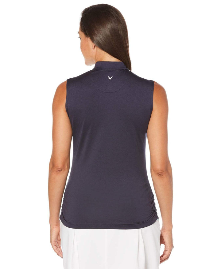 Womens Color Block Mock Polo Polos Peacoat / XL