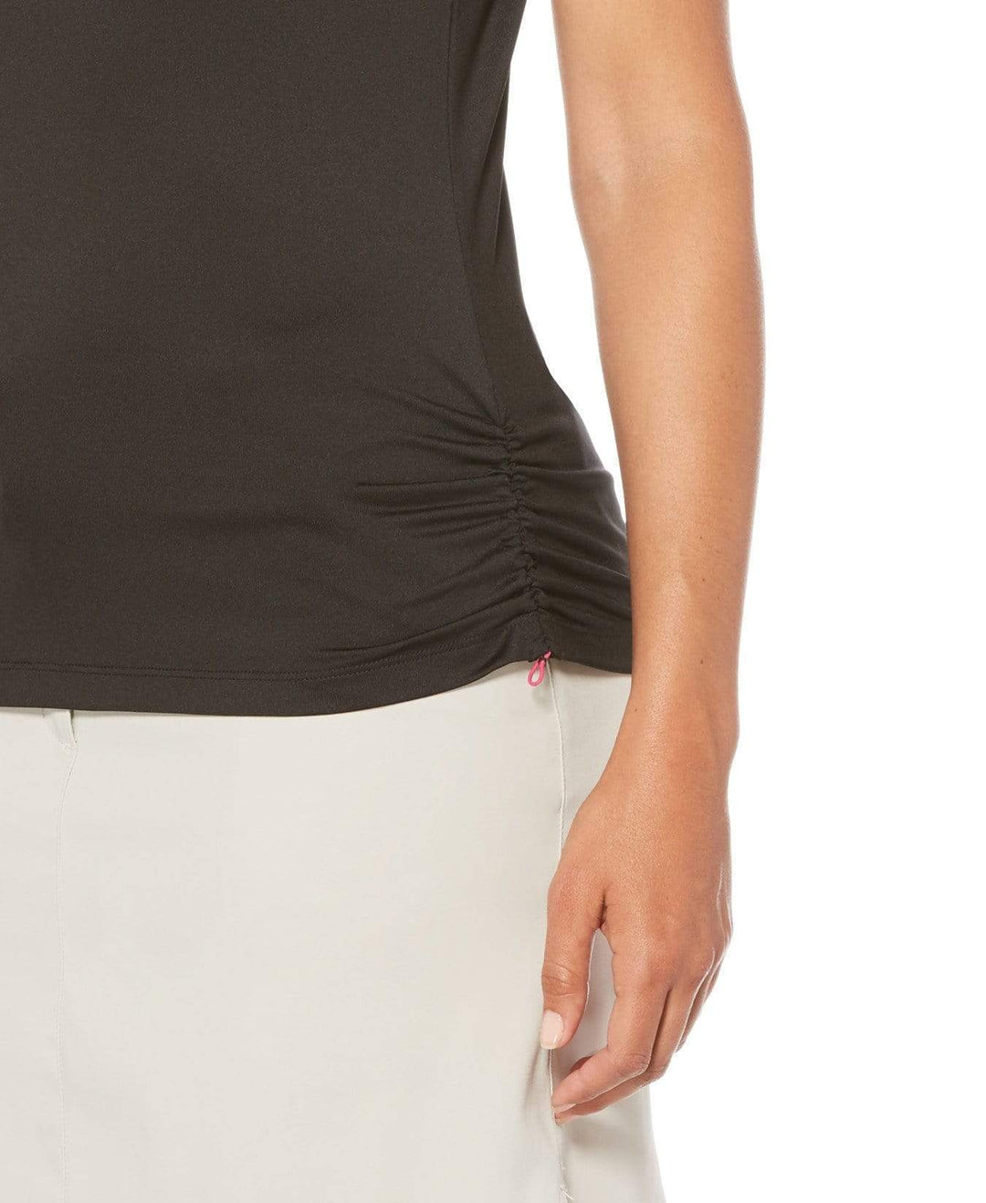 Womens Color Block Mock Polo Polos
