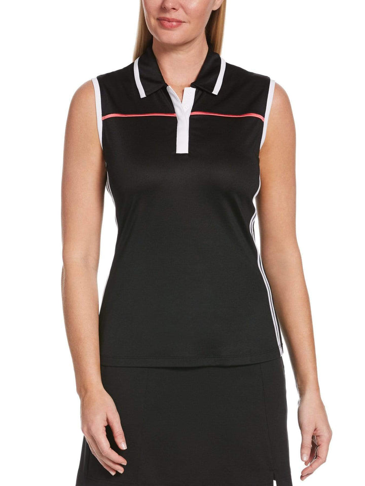 Womens Color Block Polo-Polos-Caviar-XXL-Callaway Apparel