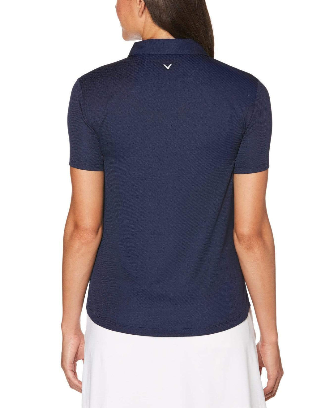 Womens Cooling Twill Textured Polo Polos