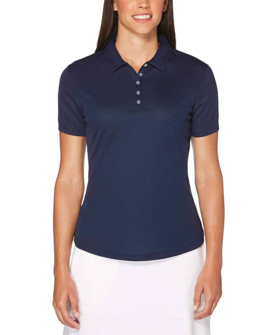 Womens Cooling Twill Textured Polo Polos Peacoat / XXL