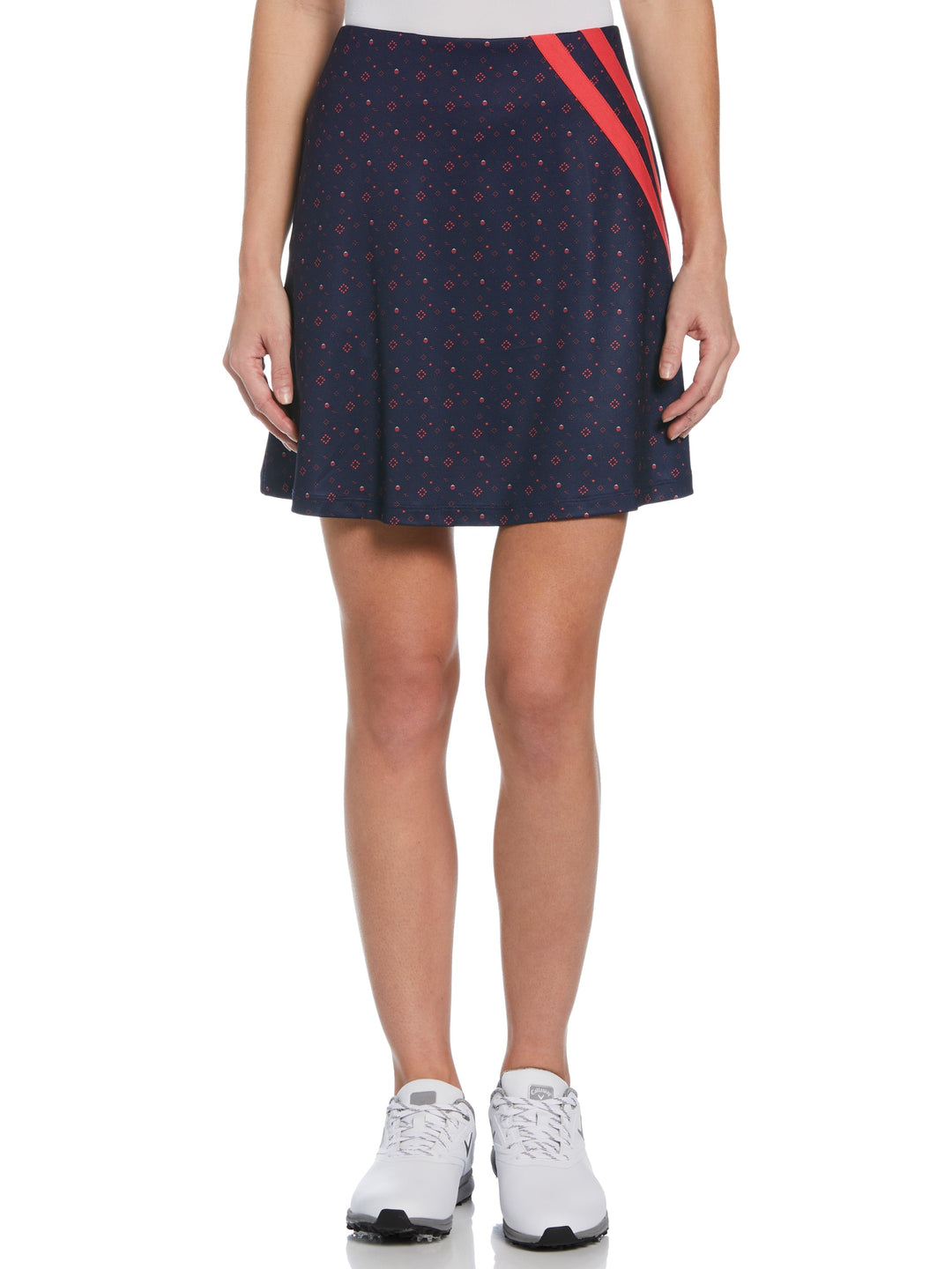 Geometric Strawberry Print Golf Skort (Peacoat) 