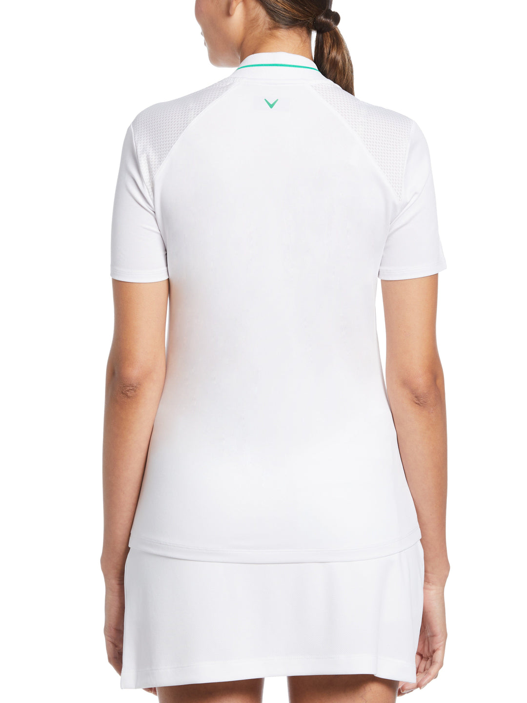 Mesh Block Golf Top (Brilliant White) 