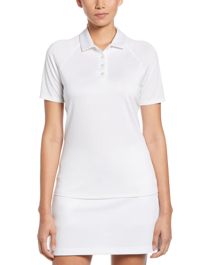 Mesh Sleeve Golf Polo (Brilliant White) 