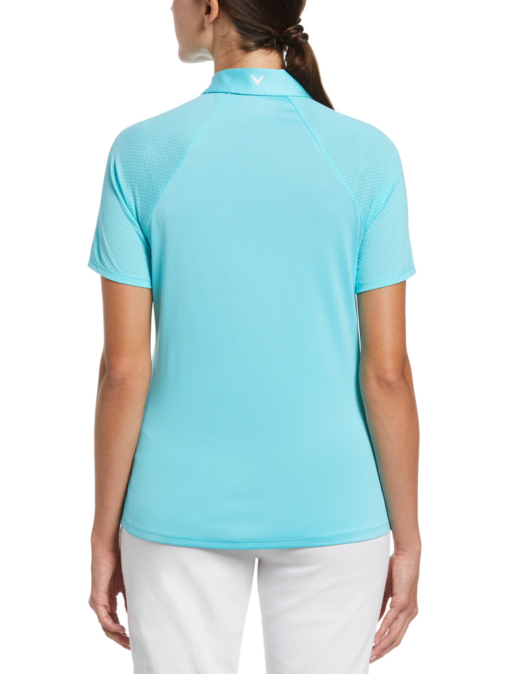 Mesh Sleeve Golf Polo (Santorini Blue) 