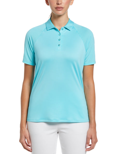 Mesh Sleeve Golf Polo (Santorini Blue) 