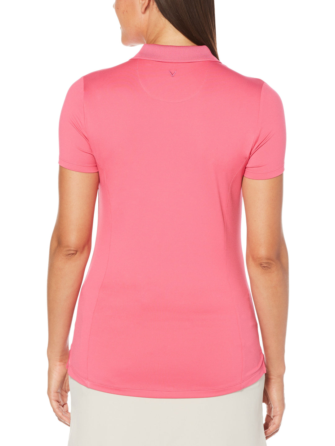 Womens Micro Hex Solid Polo-Polos-Callaway