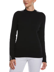 Mock Neck Golf Sweater (Black) 