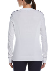 Mock Neck Golf Sweater (Bright White) 