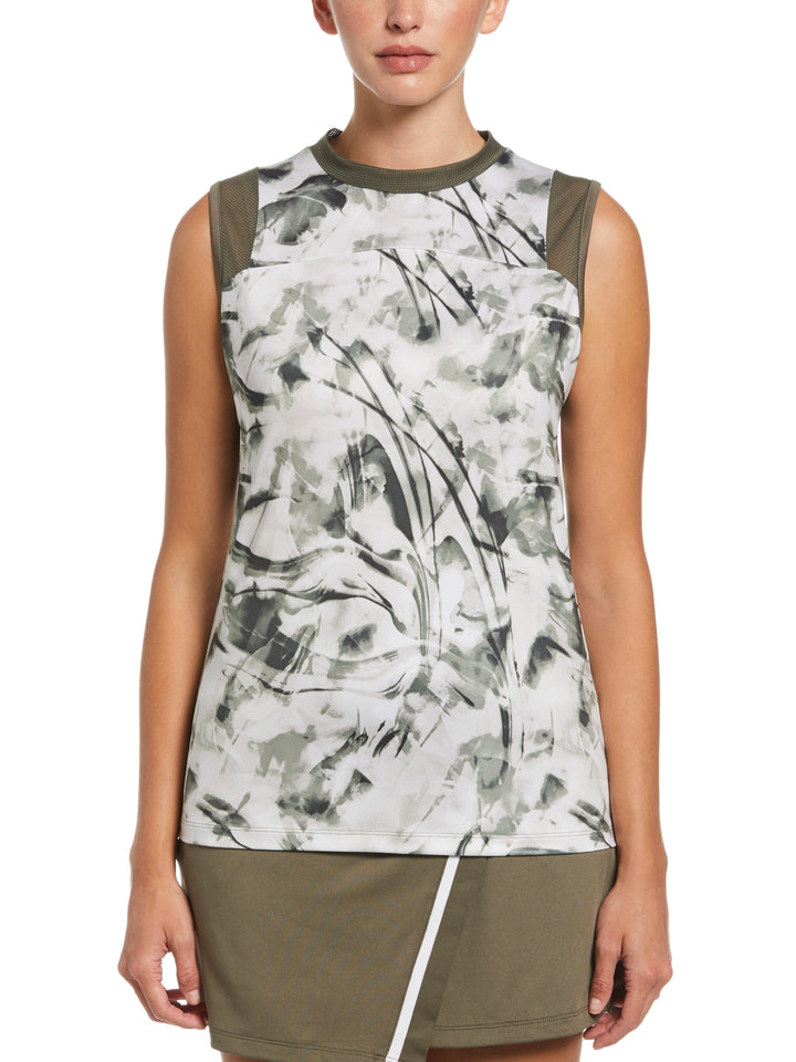 Nature Print Golf Shirt (Brilliant White) 