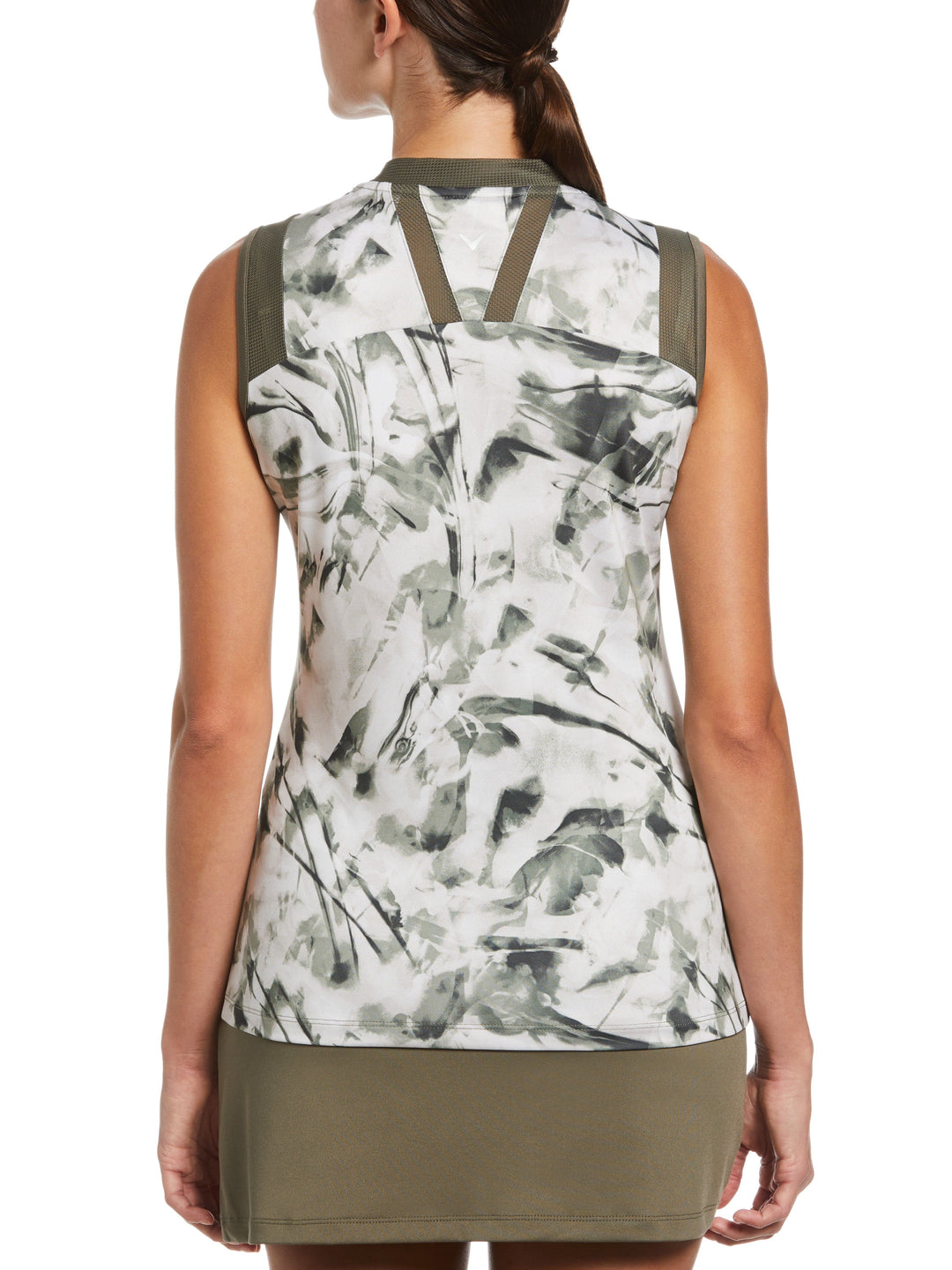 Nature Print Golf Shirt (Brilliant White) 