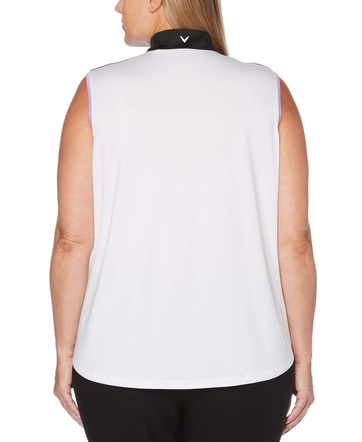 Womens Plus Color Block Polo Polos