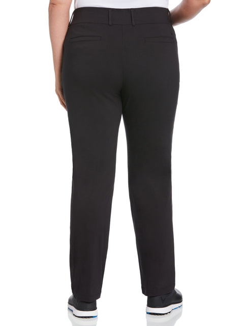 Pull-On Stretch Tech Flat Front Golf Pant (Caviar) 