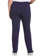Pull-On Stretch Tech Flat Front Golf Pant (Peacoat) 