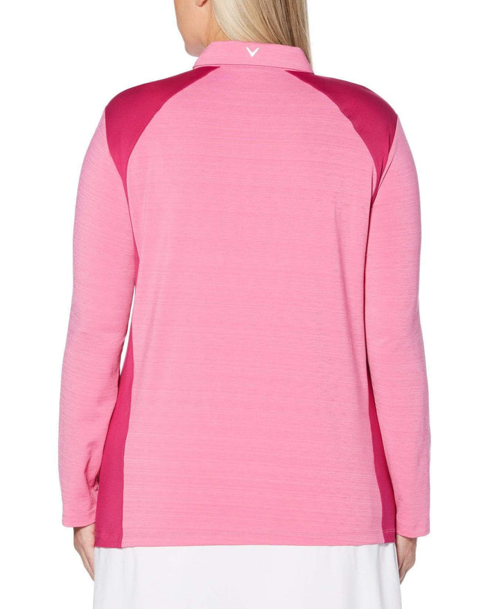 Womens Plus 1/4 Zip Polo Polos