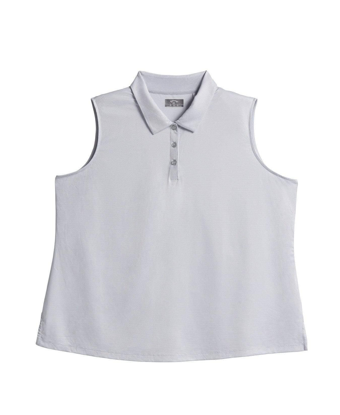 Womens Plus Sleeveless Gingham Printed Polo Polos