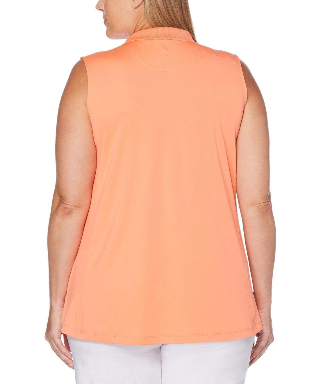 Womens Plus Sleeveless Opti-Dri Micro Hex Polo Polos