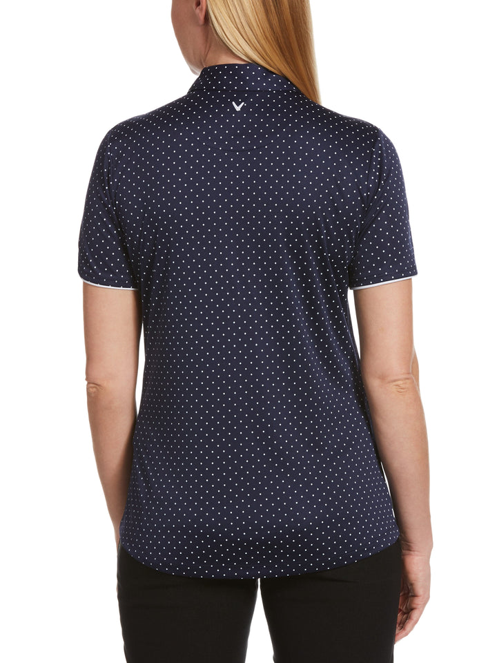 Womens Polka Dot Polo-Polos-Callaway