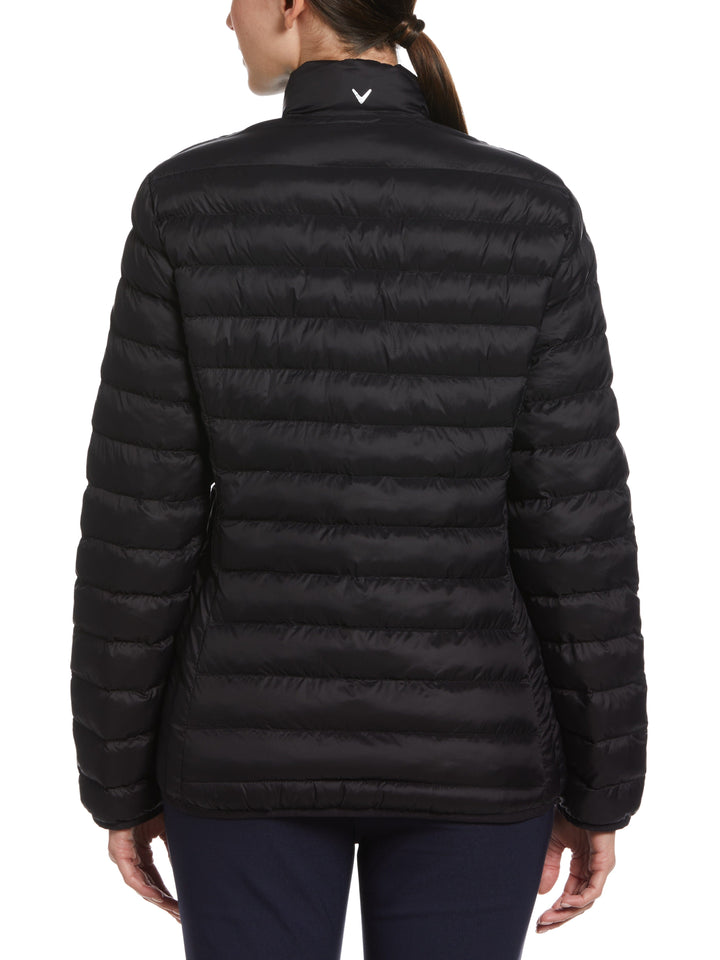 Banded Collar Puffer Golf Jacket (Caviar) 