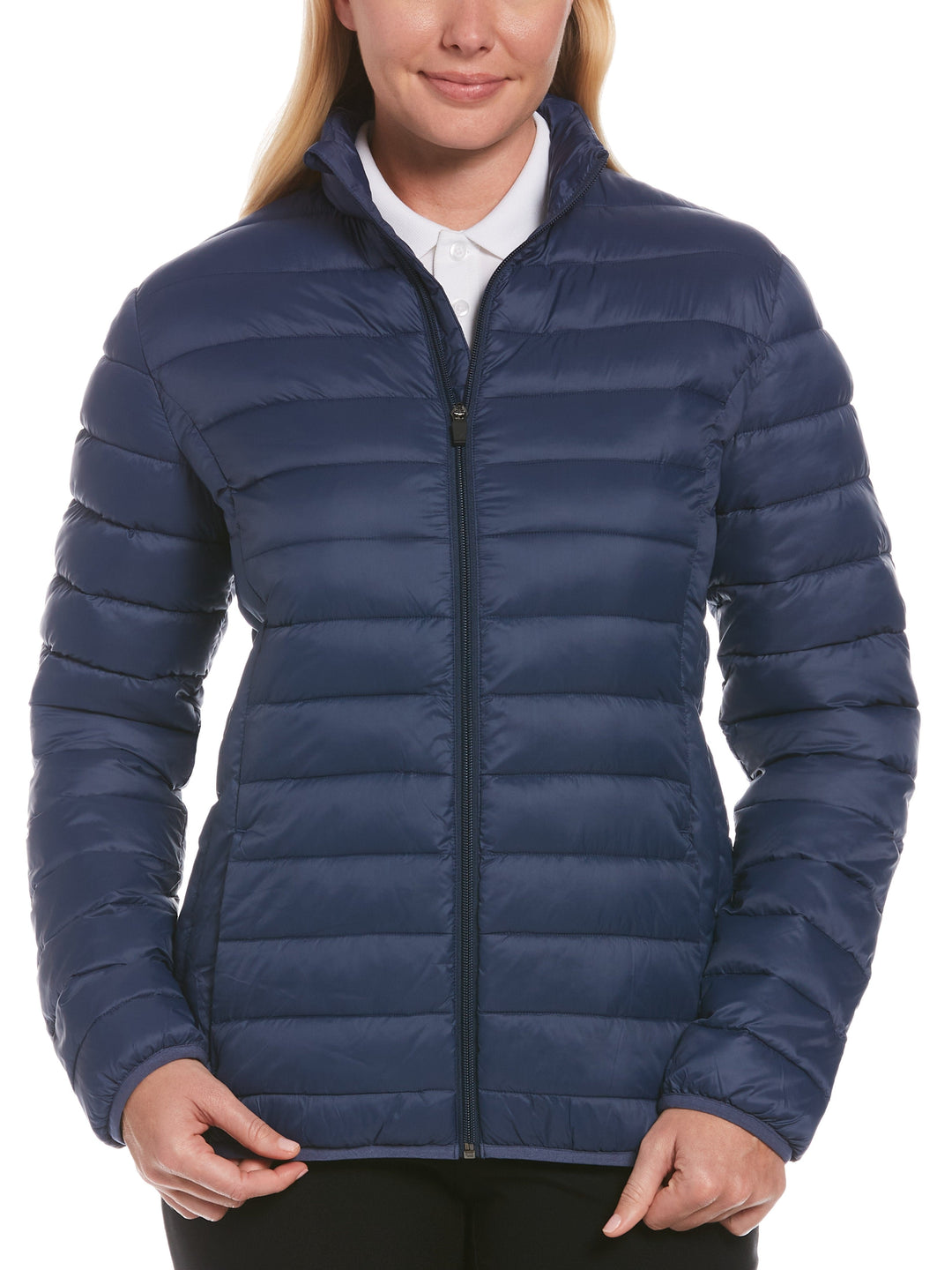 Womens Banded Puffer Jacket-Peacoat-XXL-Callaway