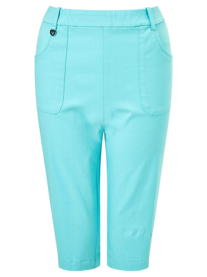 Womens Pull-On Stretch Solid Short with Active Waistband Shorts Blue Radiance / XS