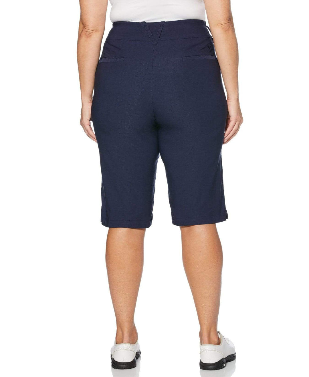 Womens Pull-On Stretch Solid Short with Active Waistband Shorts