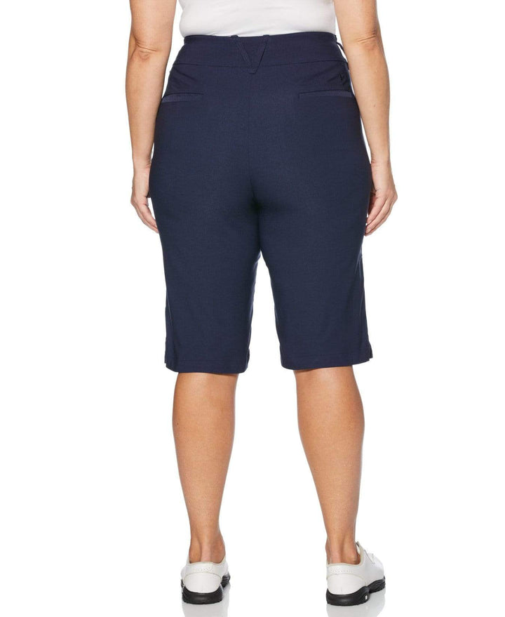 Womens Pull-On Stretch Solid Short with Active Waistband Shorts