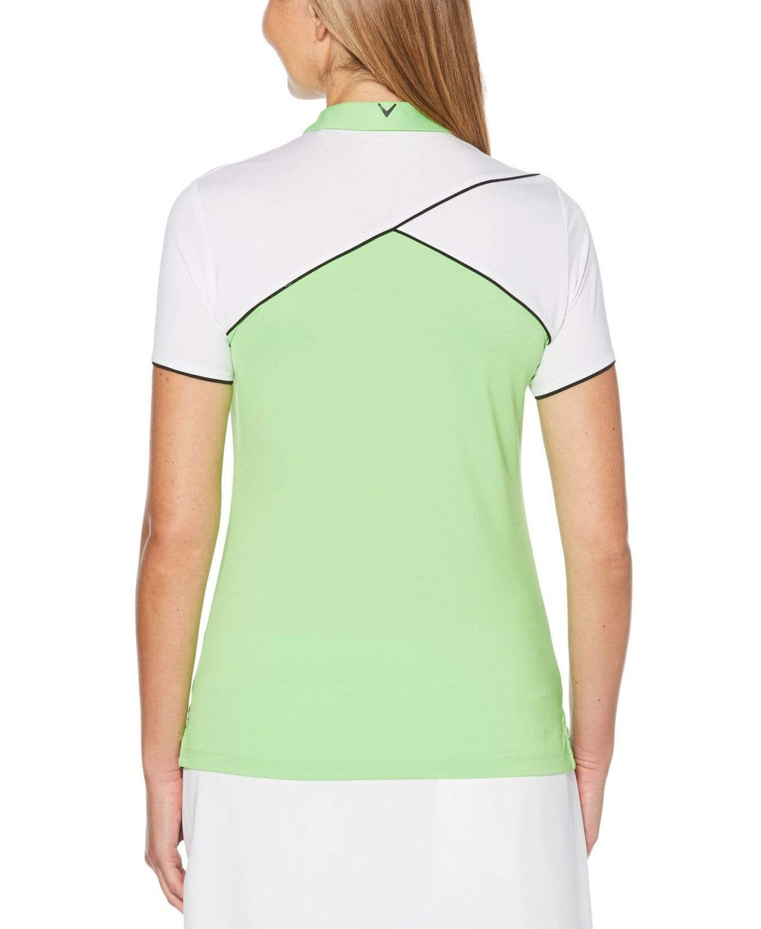 Womens 1/4 Zip Color Block Polo Polos